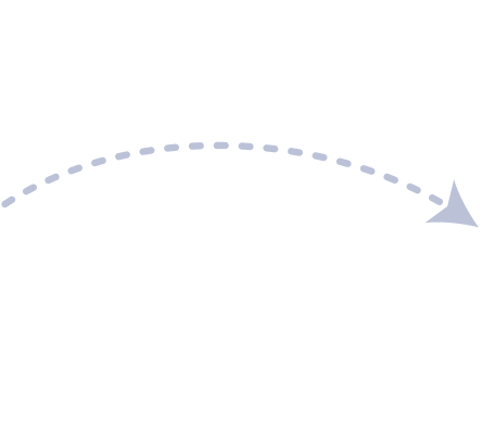 Arrow going from left item to right.